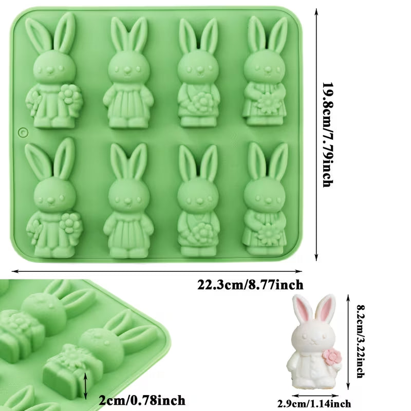 Molde de Conejo de Pascua de Silicona – Grande