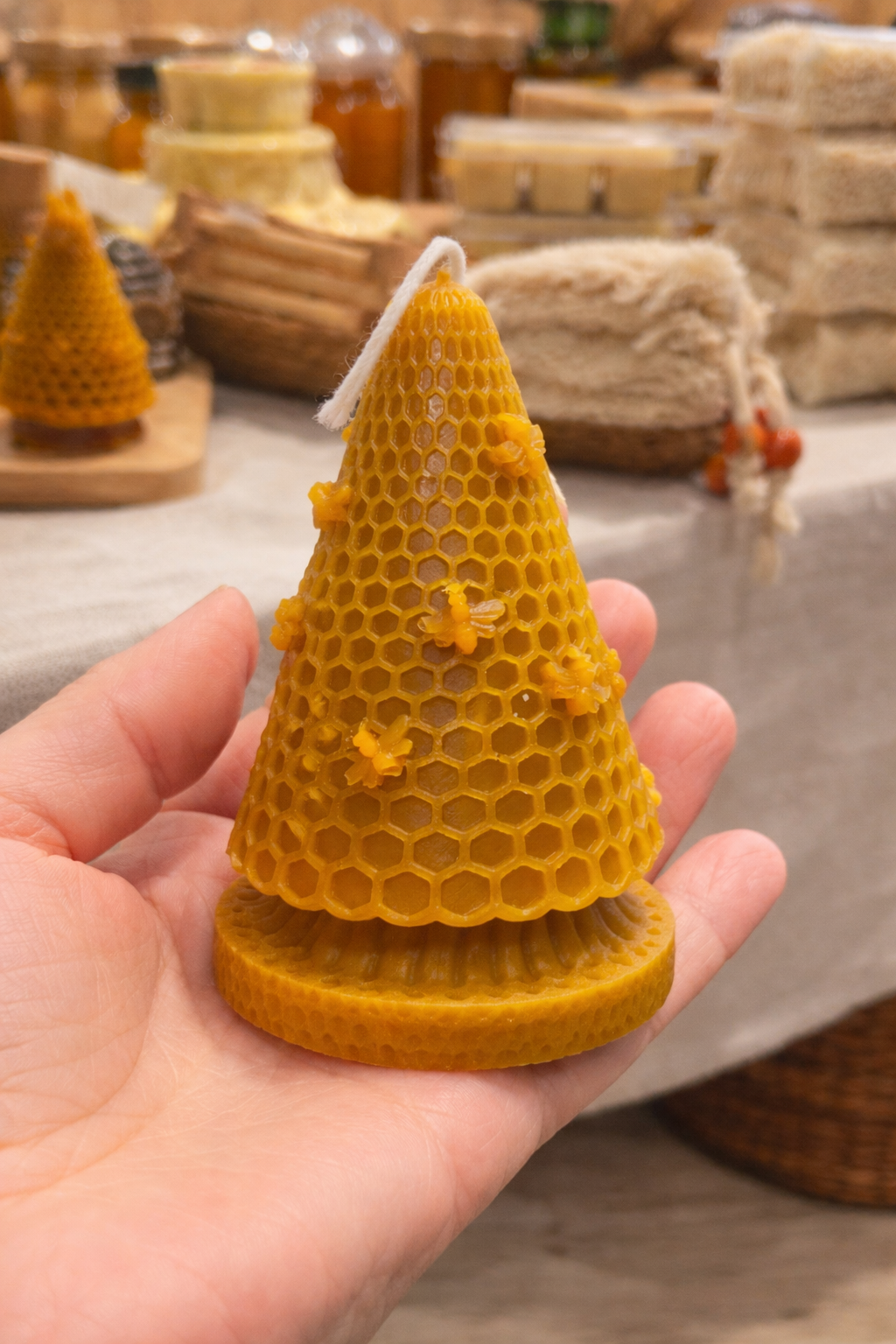 Vela de Cera de Abeja Natural