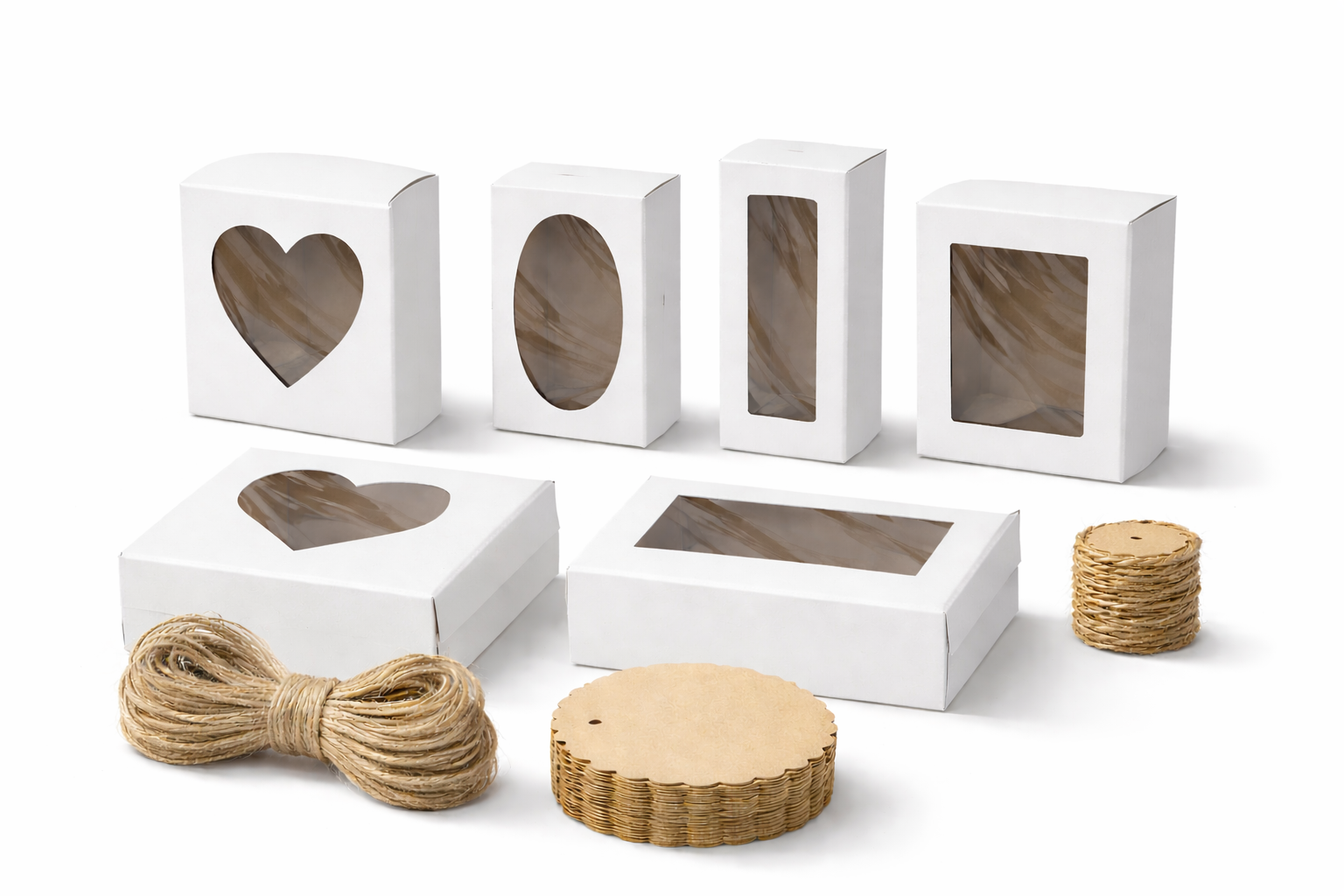 Pack de 15 cajas kraft pequeñas