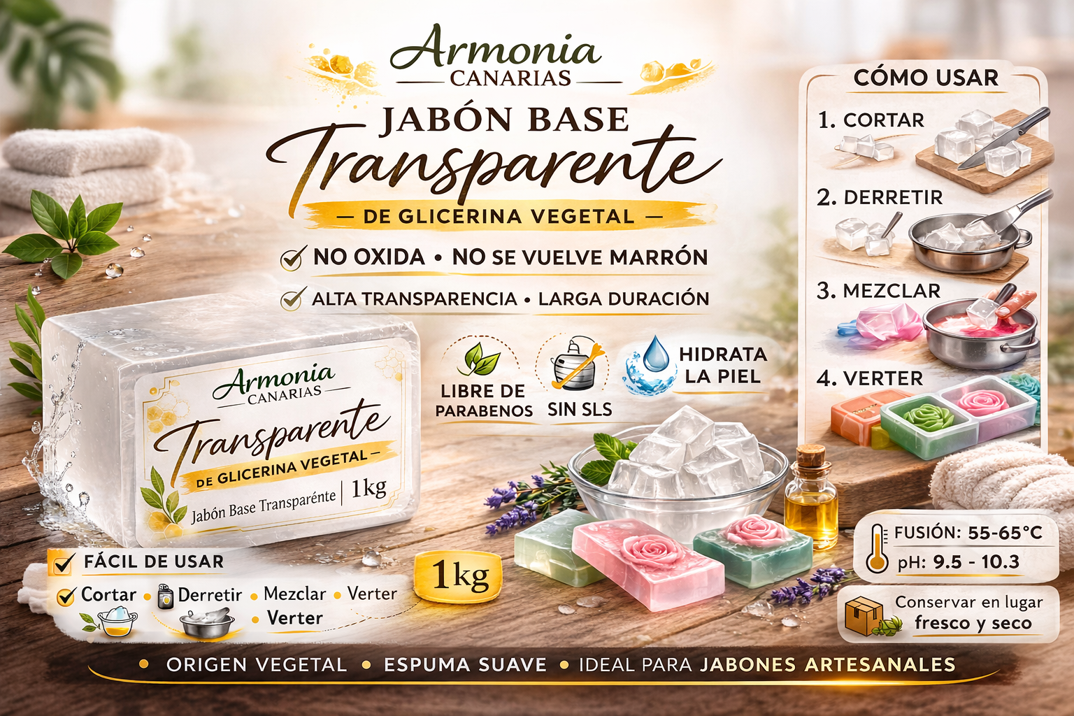 Jabón Base Transparente