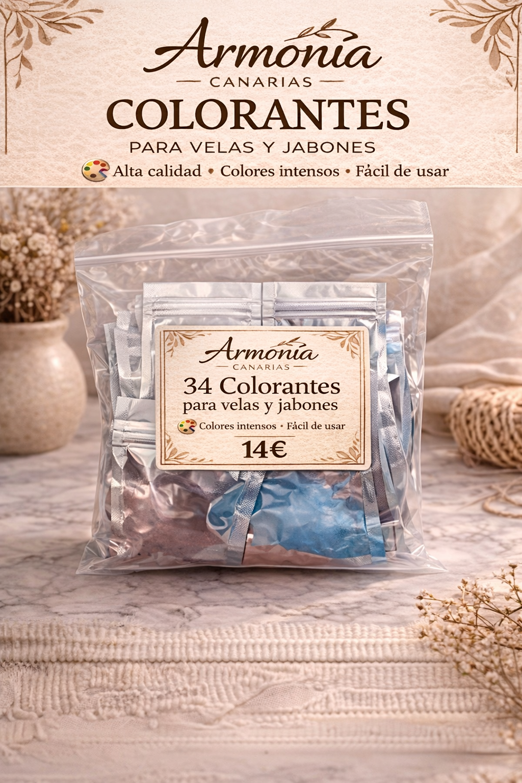 34 Colorantes para Velas y Jabones