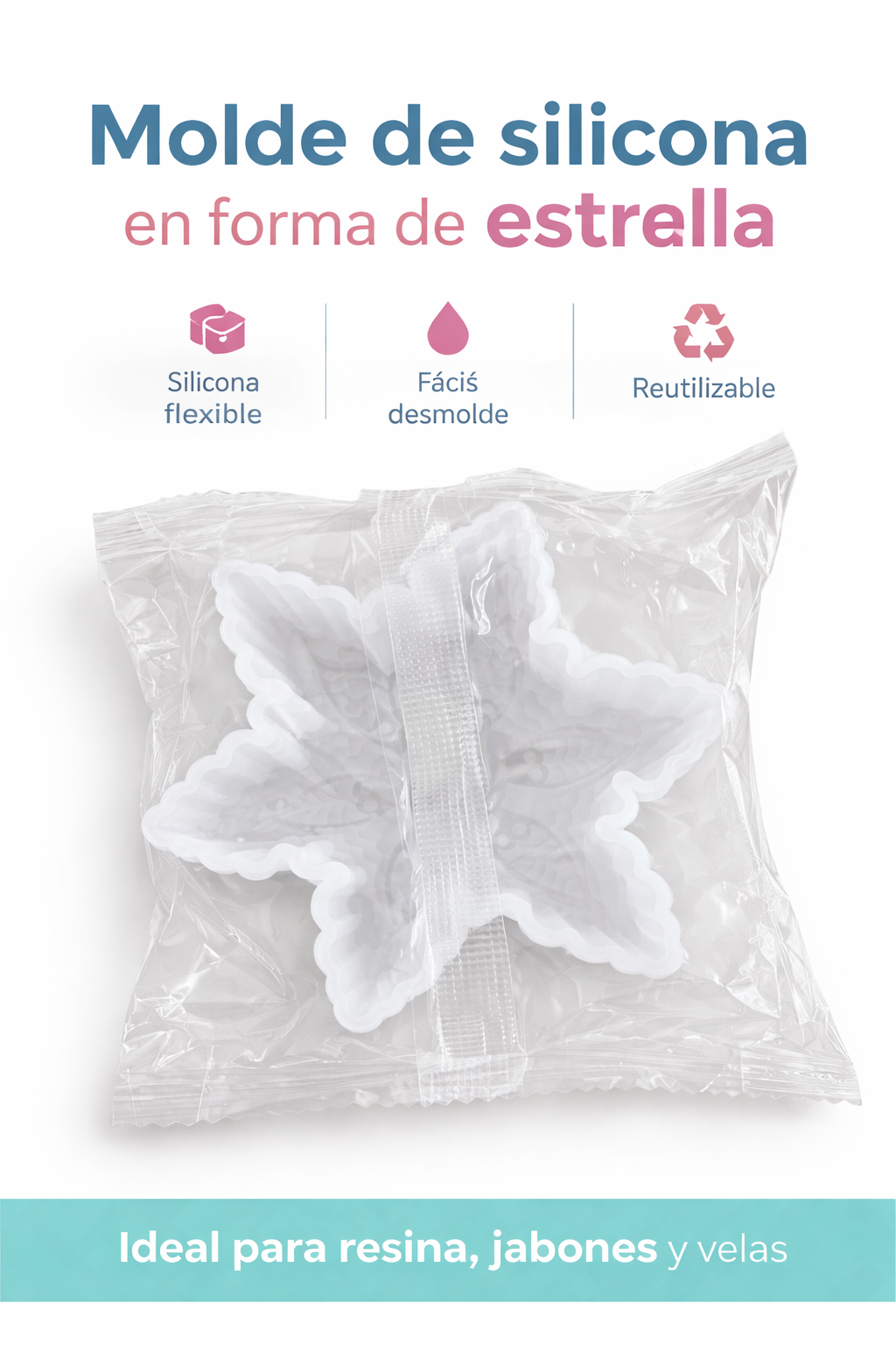 Molde de silicona en forma de estrella