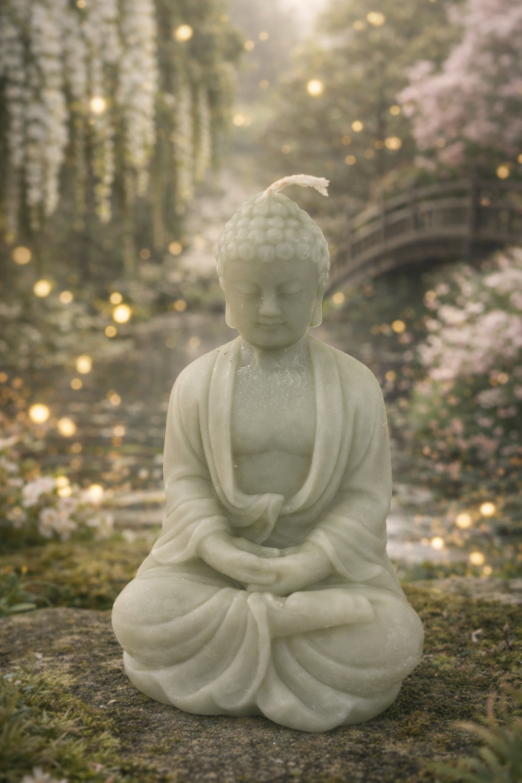Vela decorativa Buda Meditación