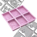 Molde de Silicona Rectangular Panal de Abeja para Jabón Artesanal