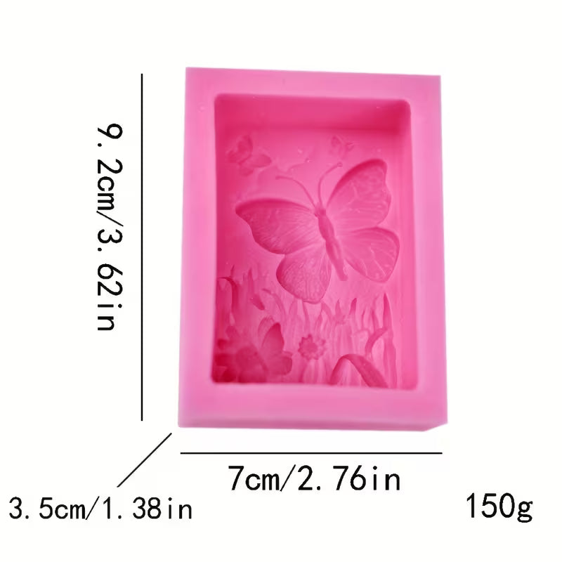 Molde de Silicona Mariposa y Hierbas para Jabón Artesanal