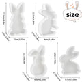 kit com 4 moldes de silicone em formato de coelho