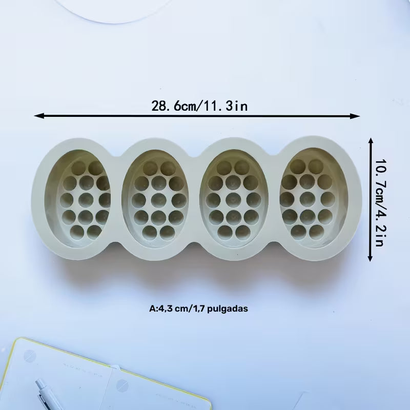 1pc Molde de Silicona Ovalado