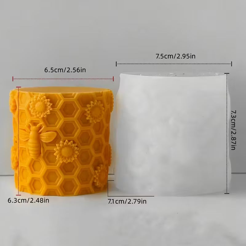 Moldes de silicona tipo pilar de abeja